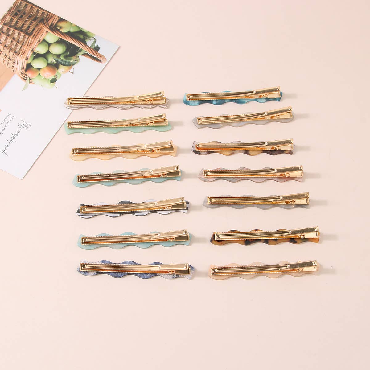 ACETIC ACID HAIR CLIP SIMPLE GIRL ONE WORD CLIP