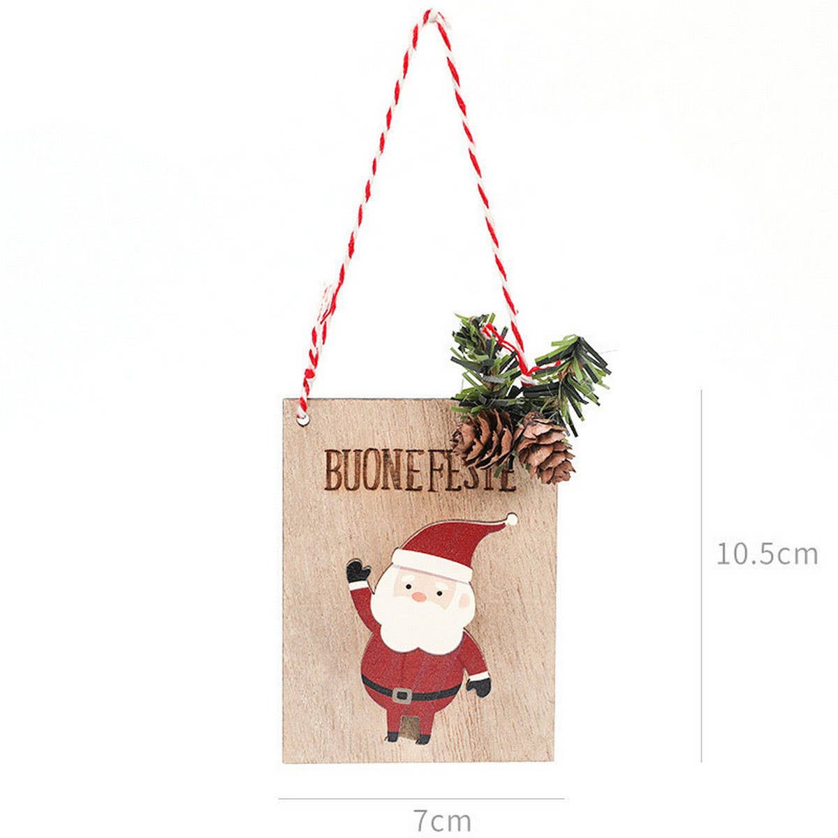 Wooden Christmas Photo Card Clip Tree Ornament_CWMM9752