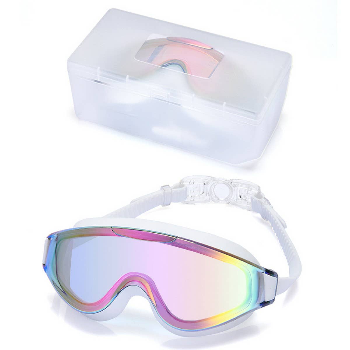 Adult Mirror Swim Goggles, HD Anti-Fog Waterproof_CWASG1049