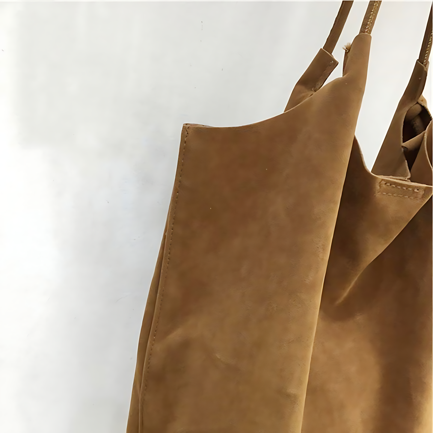 Vintage Faux Suede Tote?Soft &Spacious Shoulder Bag_CWAB4107