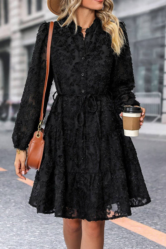 CWDSD7033_MULTICOLOR FASHION LONG SLEEVE DRESS