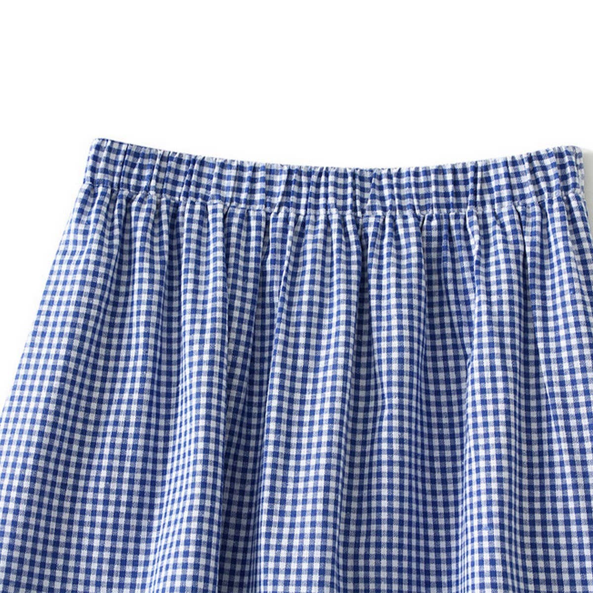 HOLLOW HOOK STITCHING PLAID SKIRT CAKE LONG SKIRT