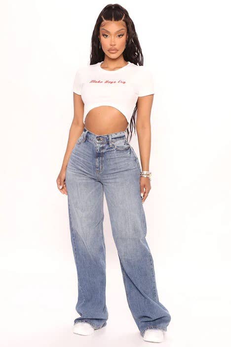 Loose baggy hip-hop street wide-leg jeans