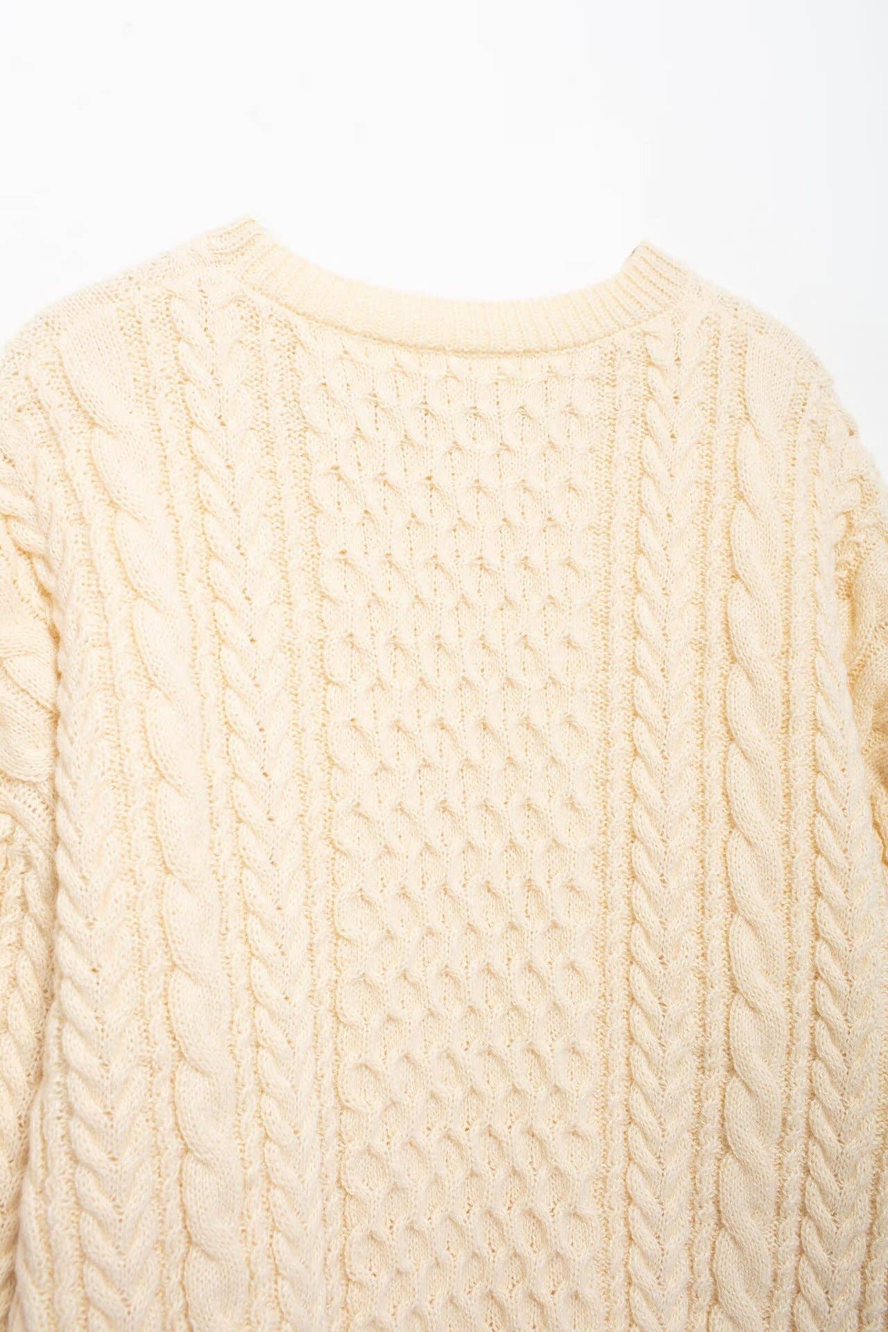 TWIST THICK VINTAGE PULLOVER CREWNECK SWEATER