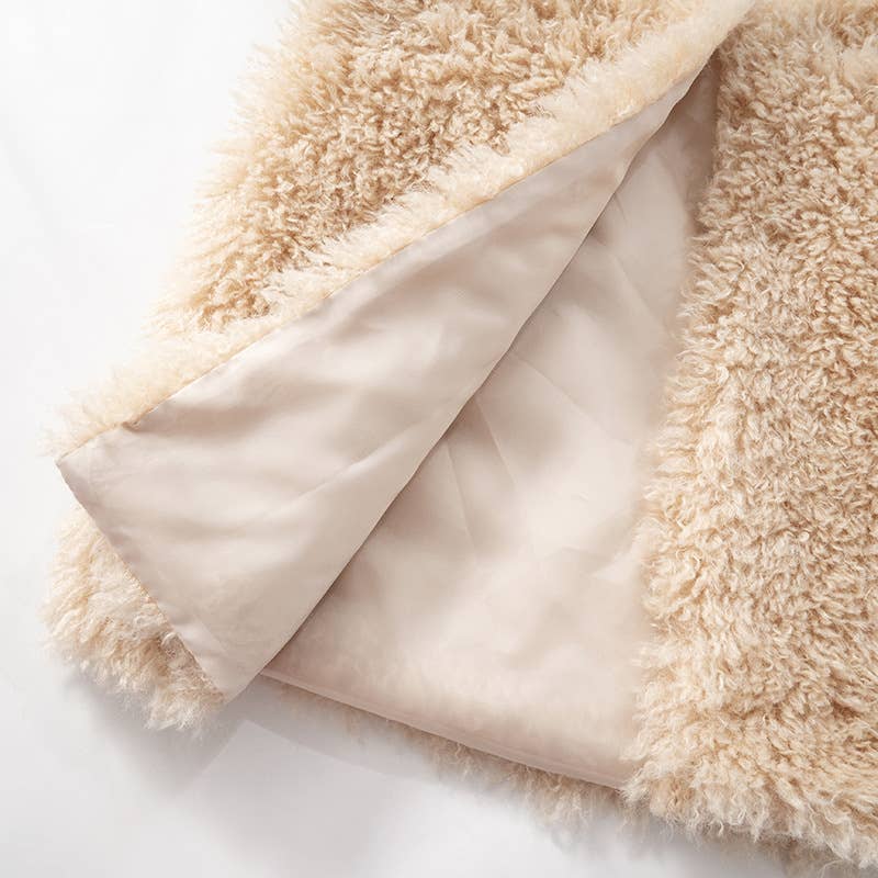 FASHION SOLID COLOR SLEEVELESS SHORT FURRY VEST