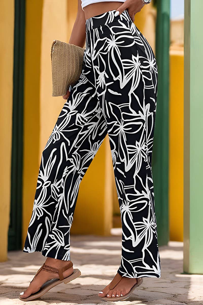 CWBLP0762_CASUAL PRINTED STRAIGHT TROUSERS