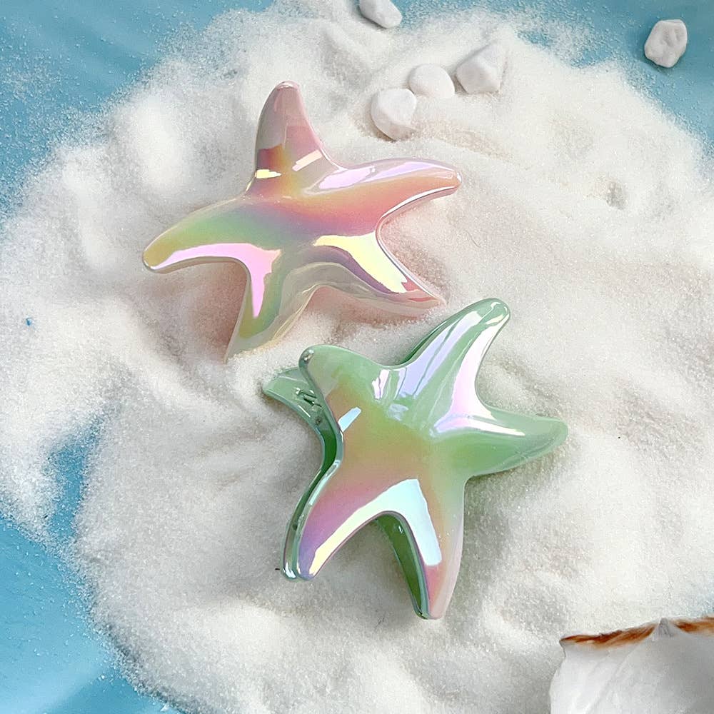 Starfish gradient color electroplated hairpins
