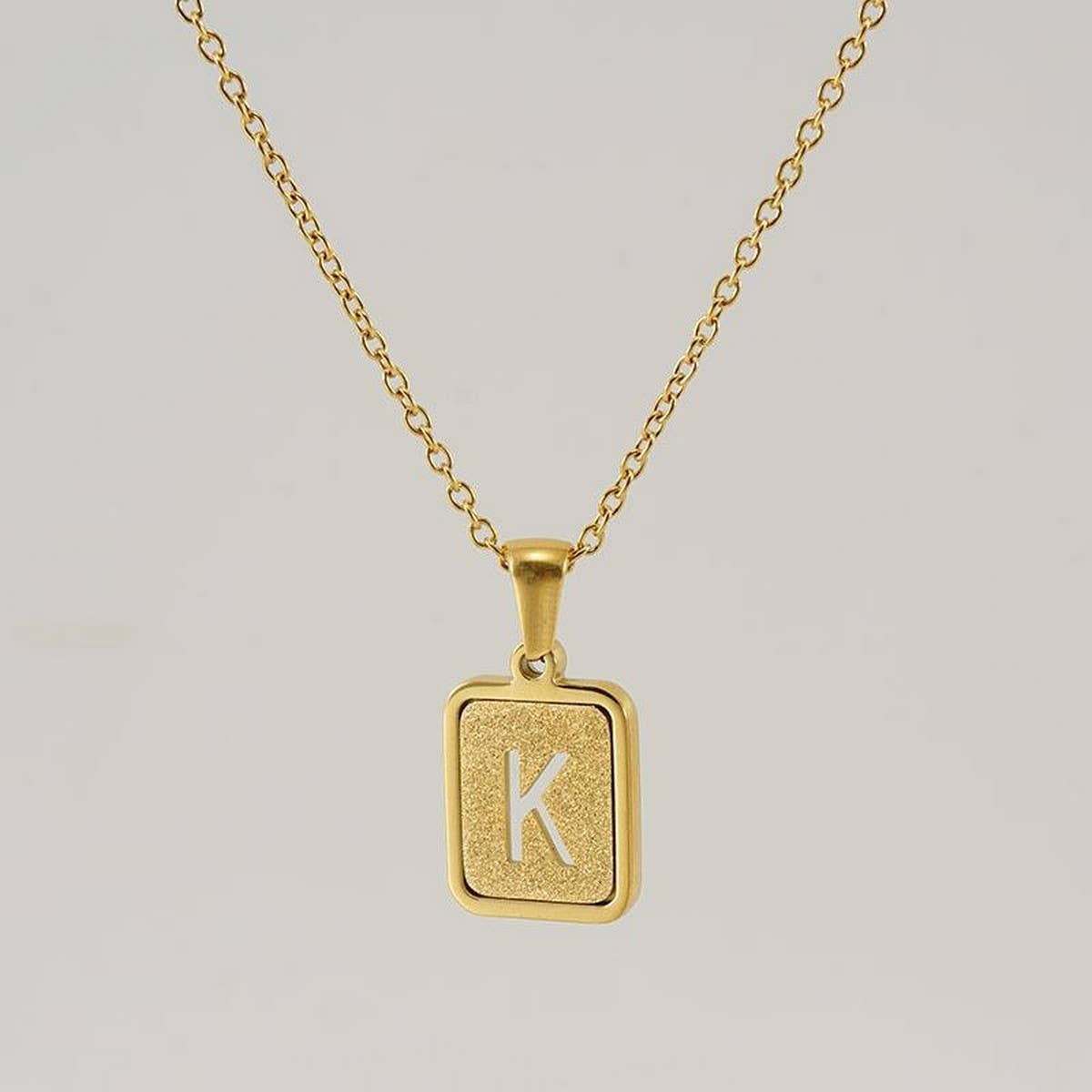 FASHION 26LETTER STAINLESS STEEL PENDANT NECKLACE_CWAJE0678