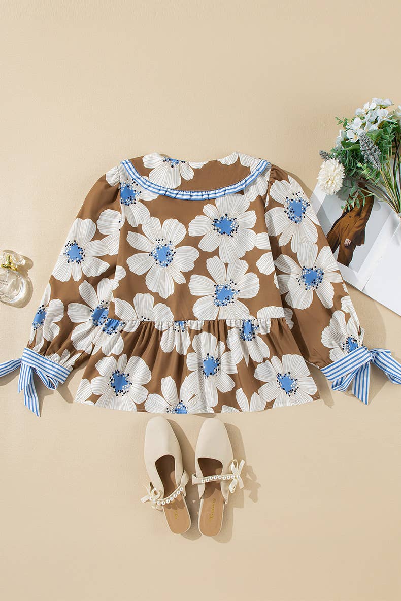 Fashion color matching striped strap print top