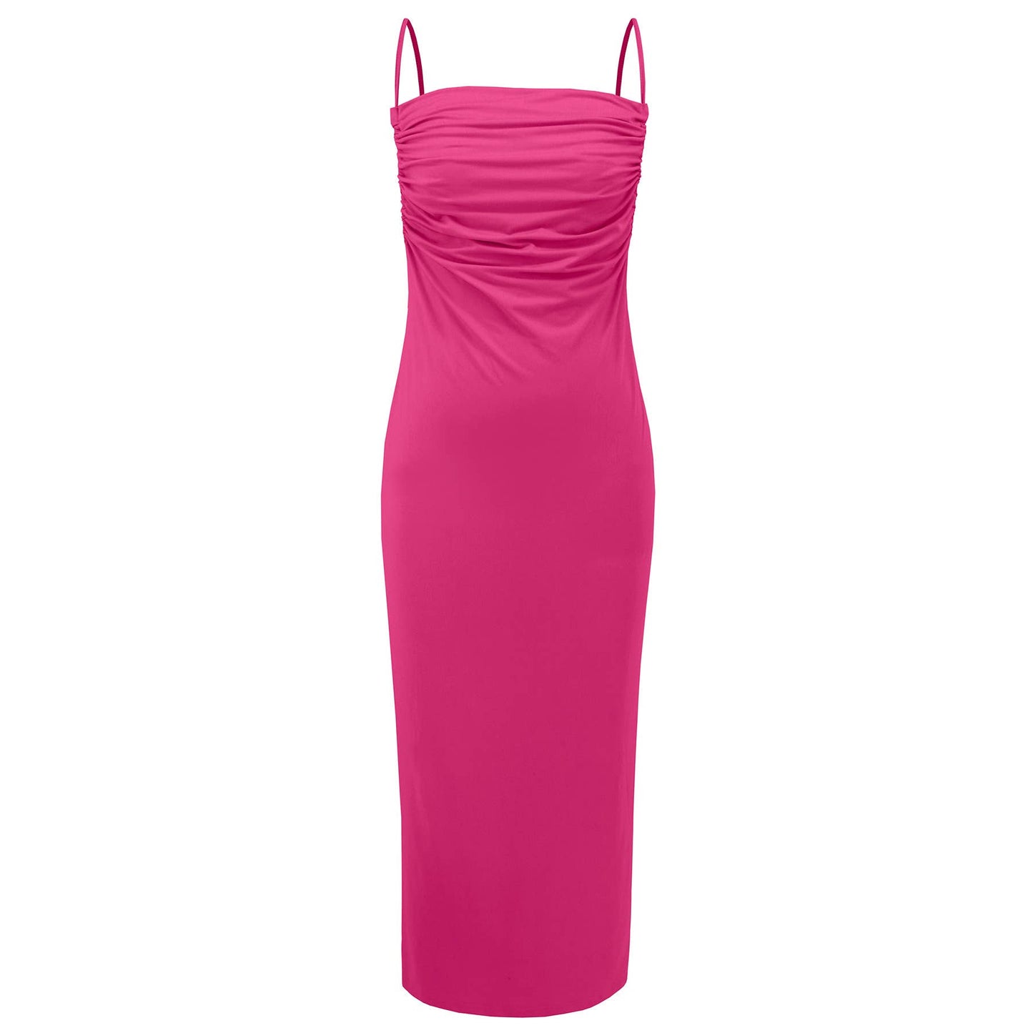 Sexy Ruched Backless Bodycon Cami Dress