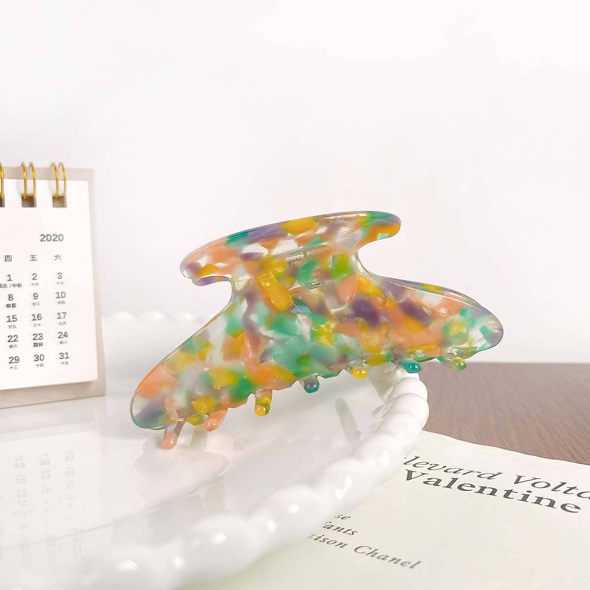 Colored dopamine acetate plate gripper hair clips