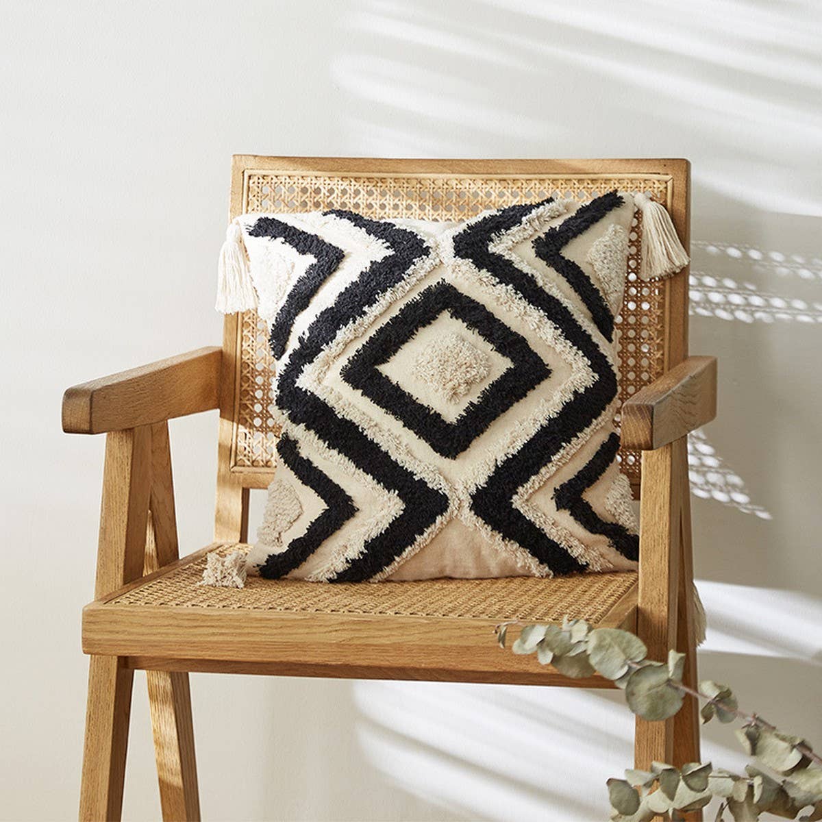 Cotton Linen Pillow Cover for Living Room Sofa &Bed