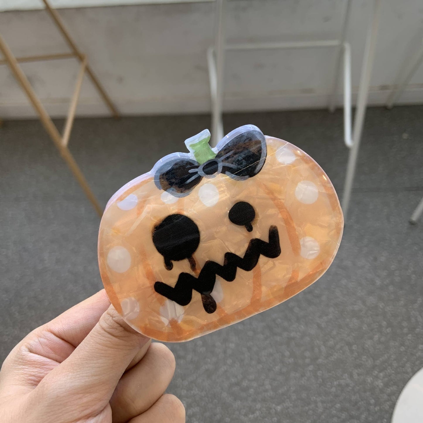 HALLOWEEN PUMPKIN BAT GHOST SKULL CLAW HAIR CLIP