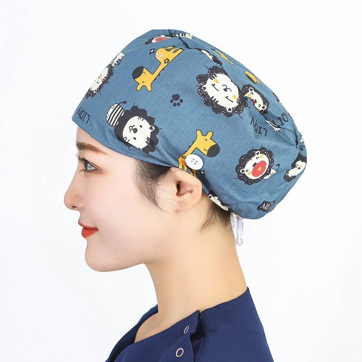 NURSE CAP OPERATING ROOM ADJUSTABLE ROUND CAP_CWAH3336