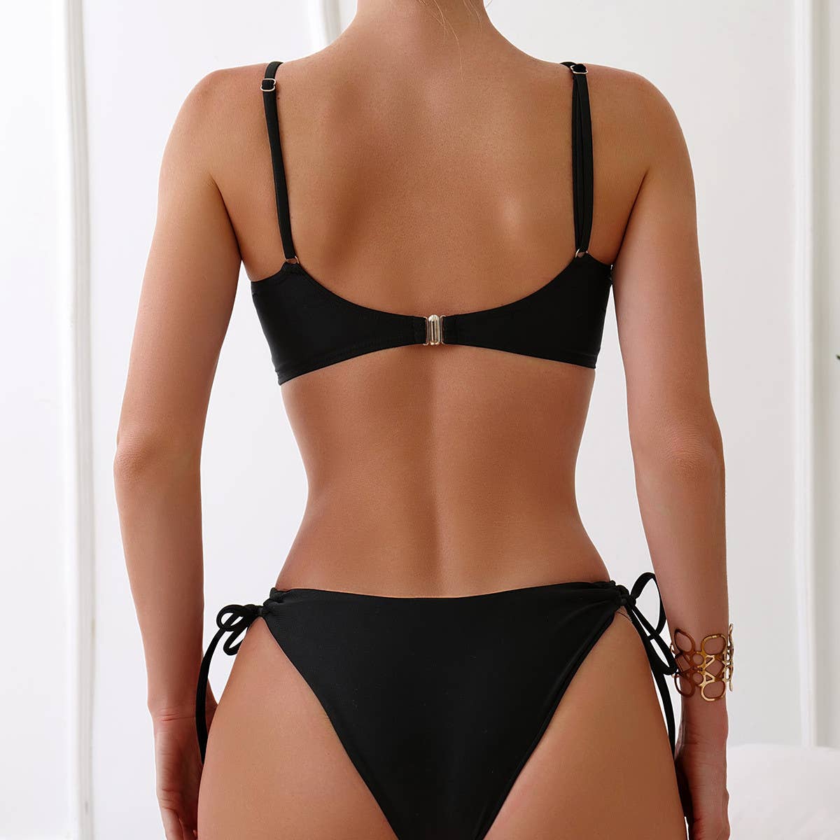 CASUAL TWO-PIECE DRAWSTRING THONG BIKINI SWIMSUIT_CWMW0325