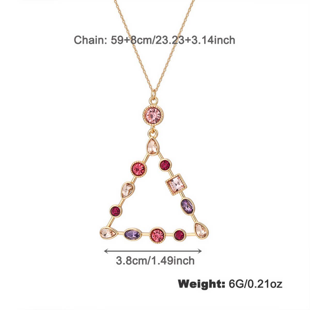 WOMEN'S FASHION COLORED RHINESTONE NECKLACE