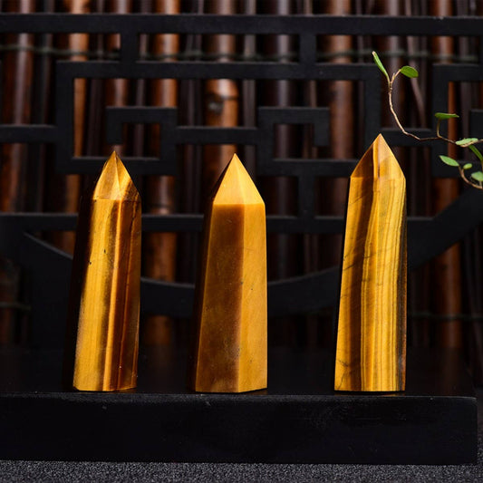 Tiger Eye Crystal Point Hex Tower
