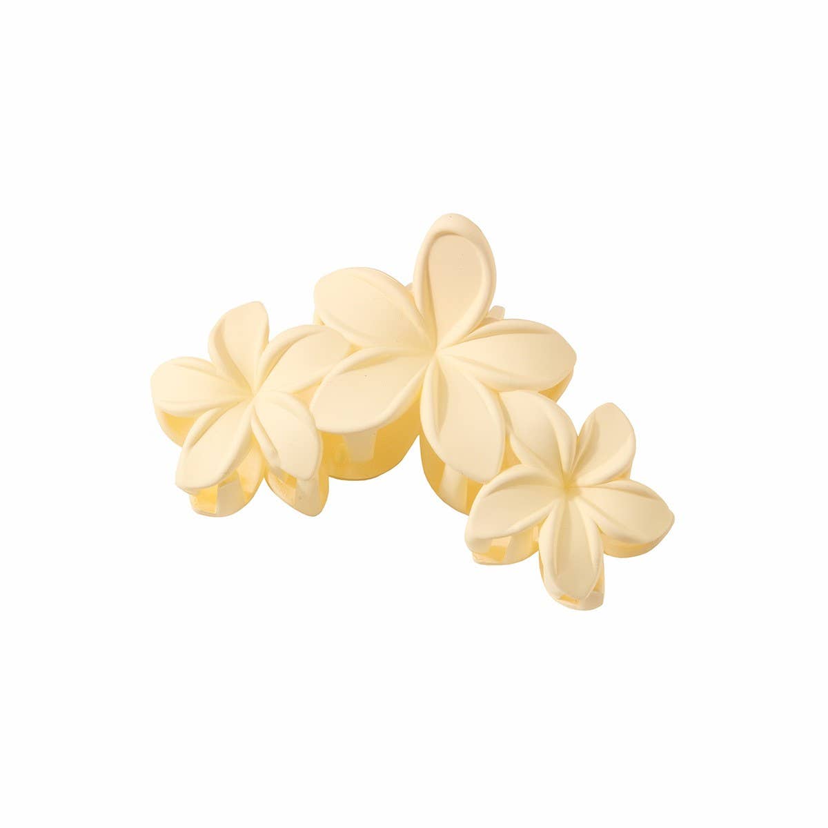 3-Flower Matte Petal Hair Claw ??Vintage & Elegant_CWMM4989