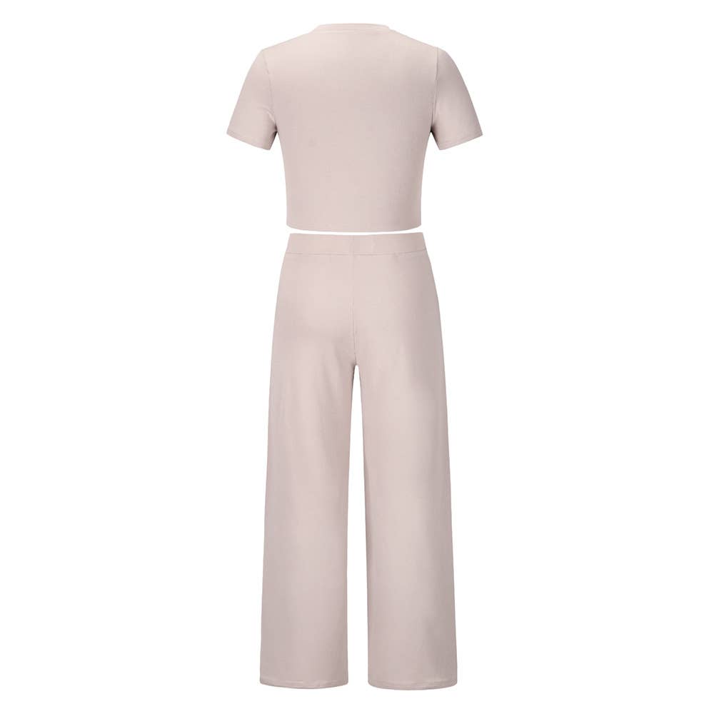 Two-piece short-sleeved T-shirt long pants set