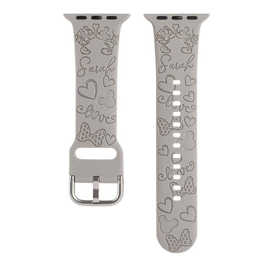IWATCH8-1 ENGRAVED SILICONE APPLE WATCH9 STRAP
