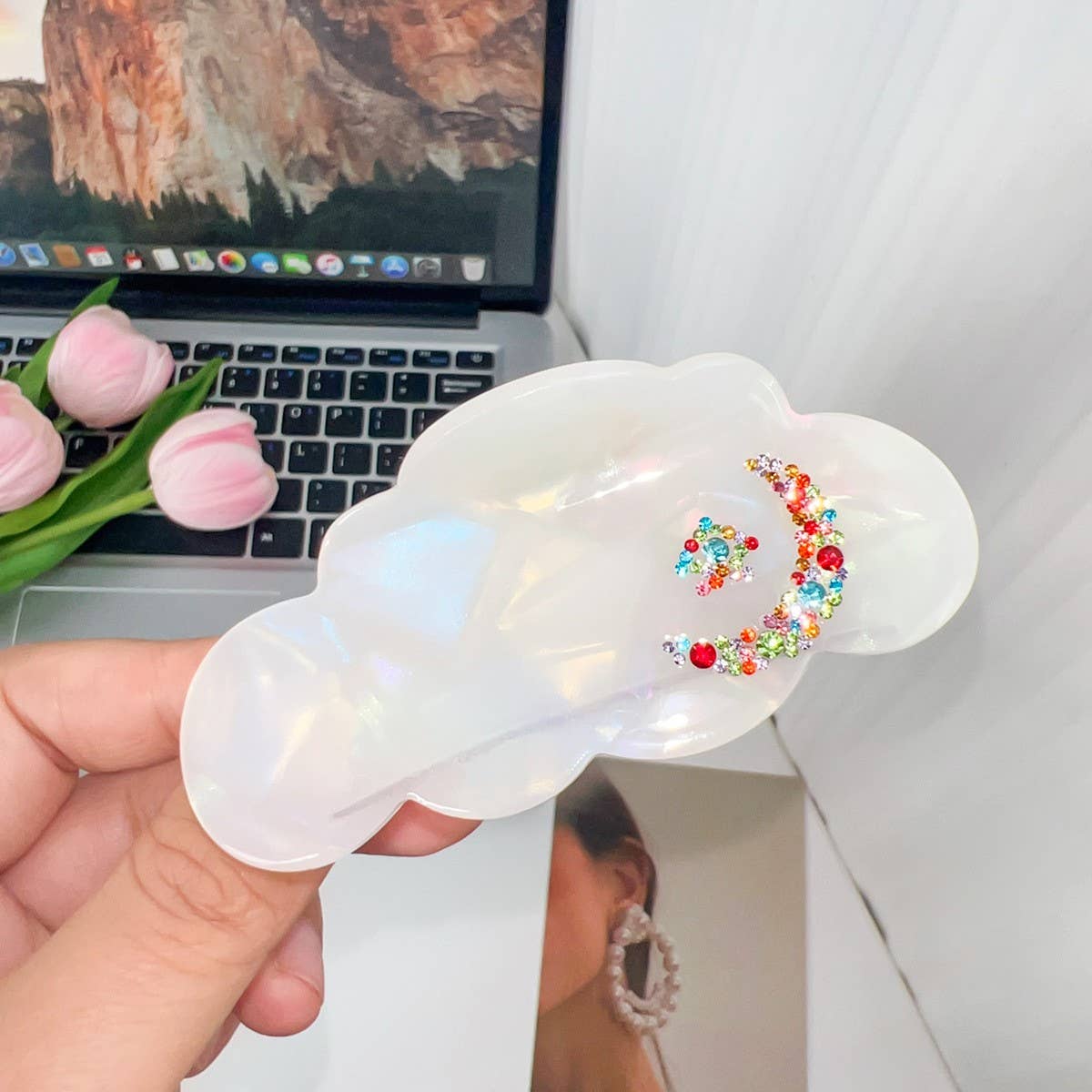 NEW STYLE ELEGANT STAR AND MOON HAIRPIN_CWAHA1497