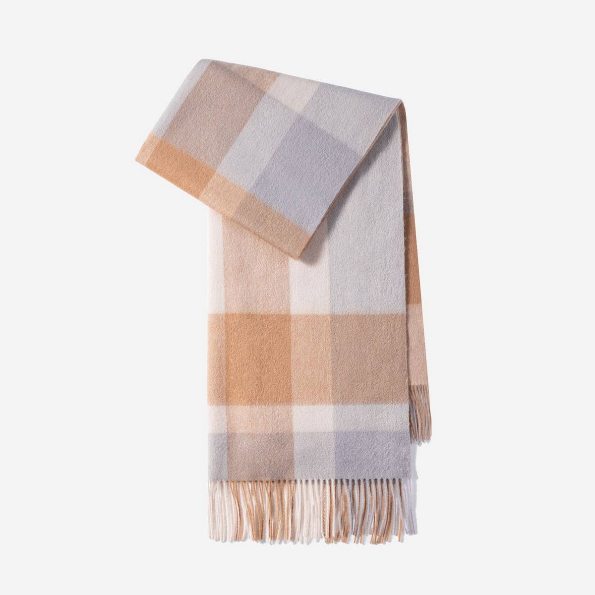 100% Wool Plaid Scarf ??Long Warm Winter Wrap_CWASC1095