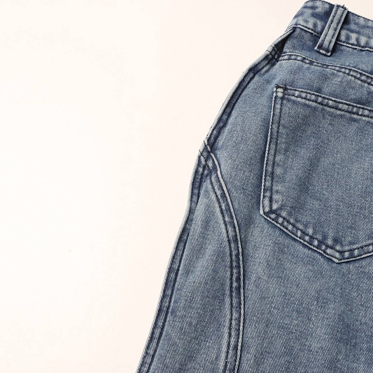 TRENDY PATCHWORK STRAIGHT LEG JEANS