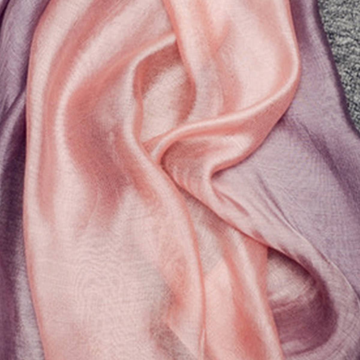 Gradient silk long scarf shawl