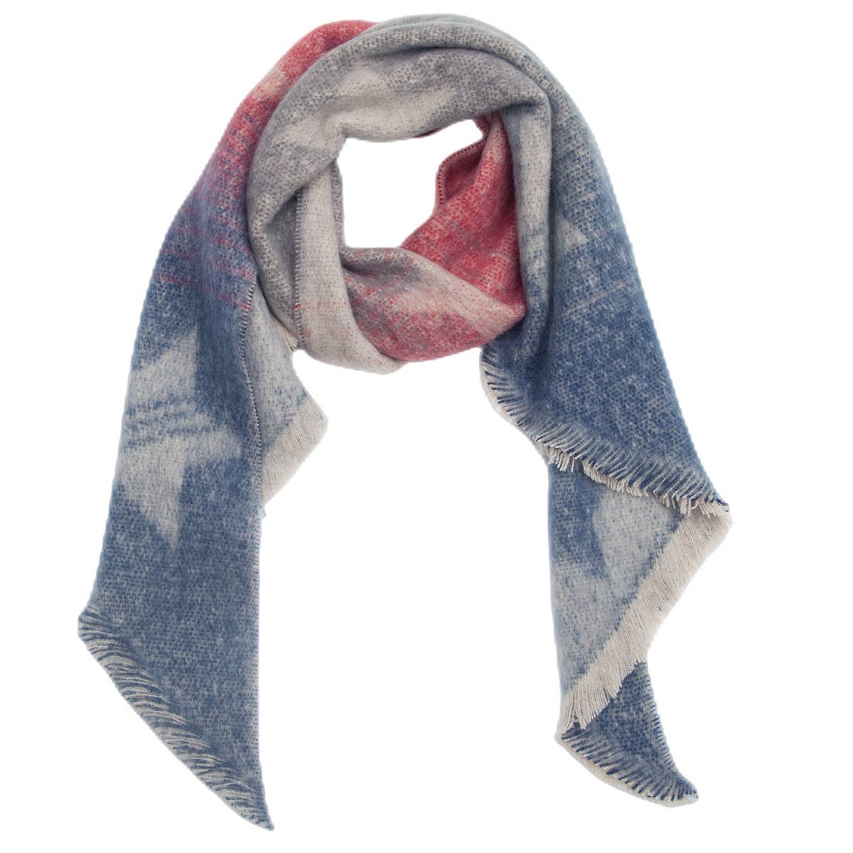 Diamond Pattern Scarf-Chunky Loop Yarn Winter Wrap