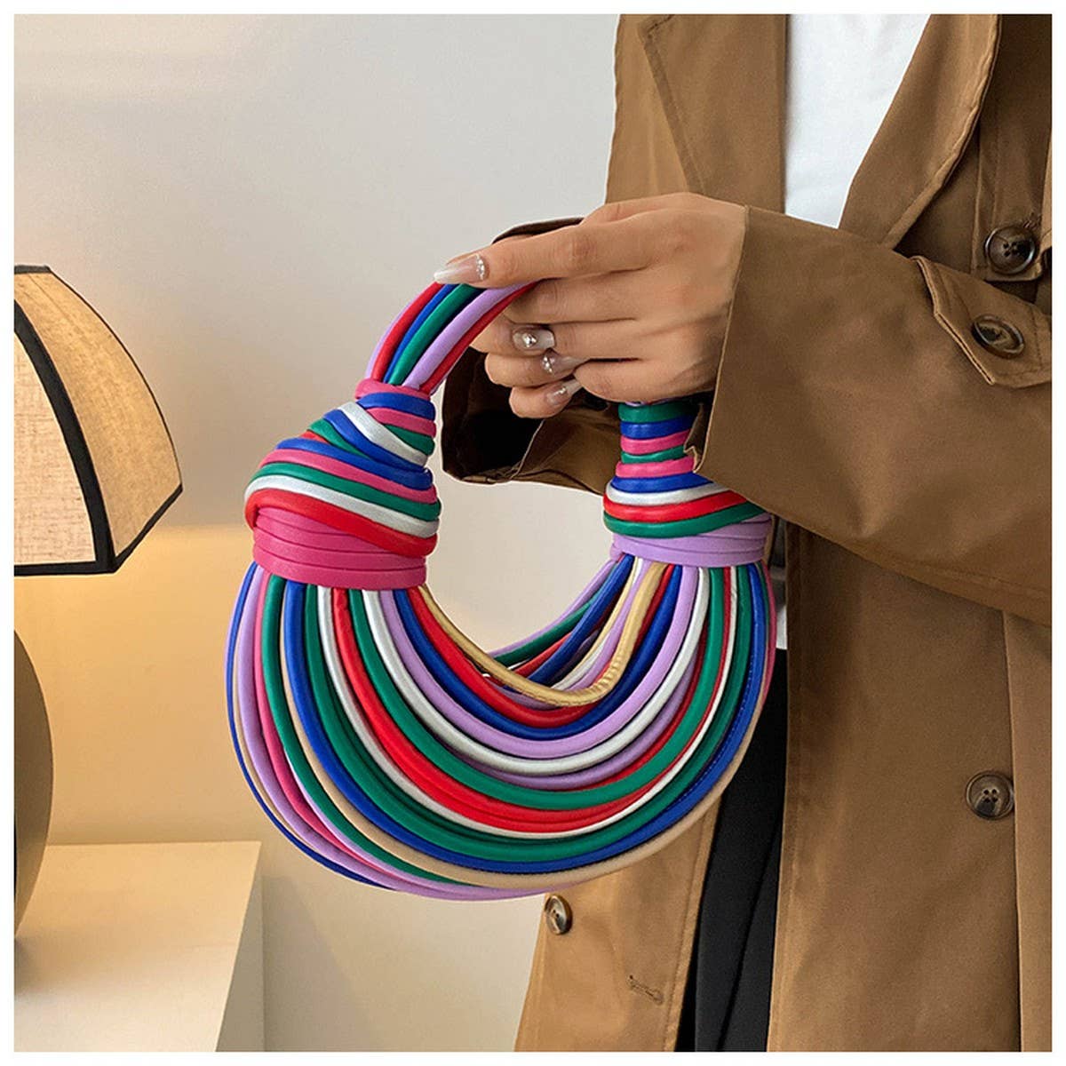 STYLISH BRAIDED DOUBLE KNOT BAG_CWAB1910