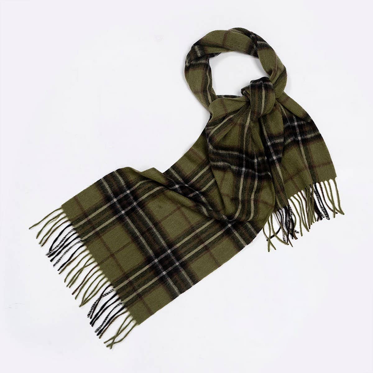 100% Wool Plaid Scarf - Unisex Warm Winter Wrap_CWASC2346