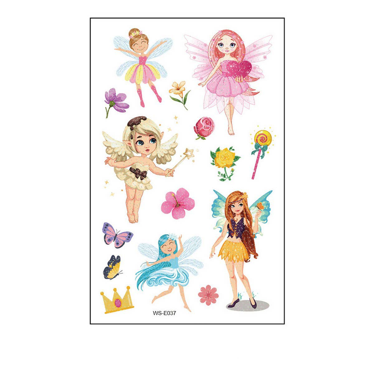 Glitter Fairy Tattoos ? Princess Waterproof Set