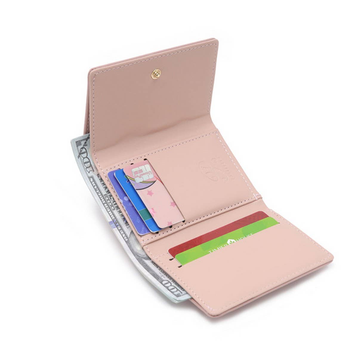 SMALL FRESH AND SWEET EMBROIDERED FLORAL WALLET_CWAB2625