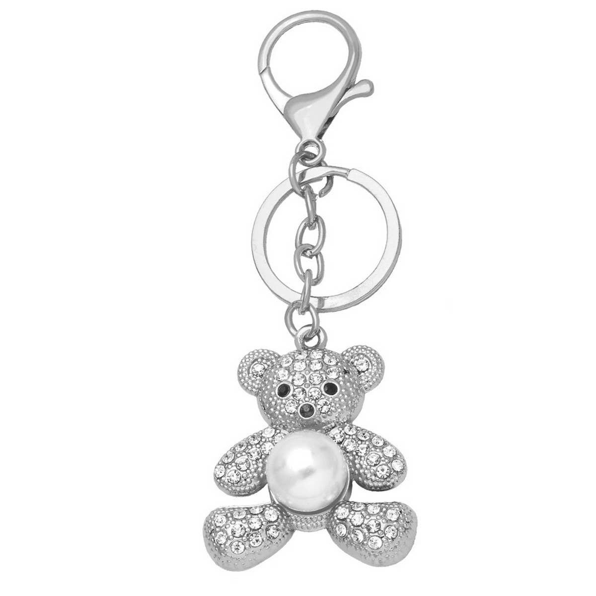 CUTE CREATIVE DIAMOND STUDDED TEDDY BEAR KEYCHAIN