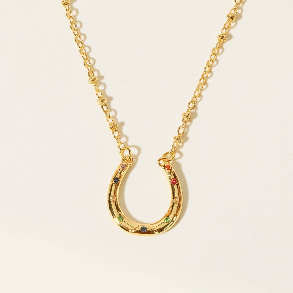 Women's irregular horseshoe U-shaped necklace