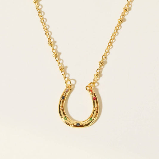 Women's irregular horseshoe U-shaped necklace