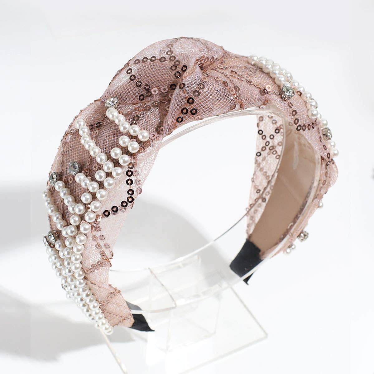 HIGH HEAD PRESSURE MESH KNOTTED HEADBAND