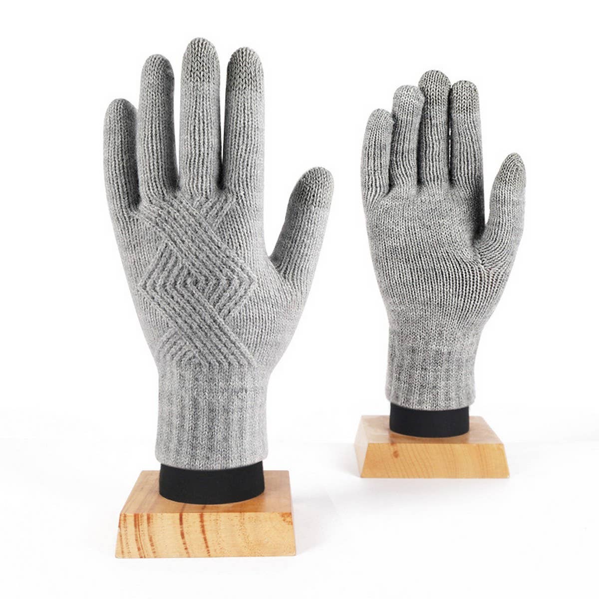 WINTER WARM WOOL KNITTED TOUCH SCREEN GLOVES_CWAG0378