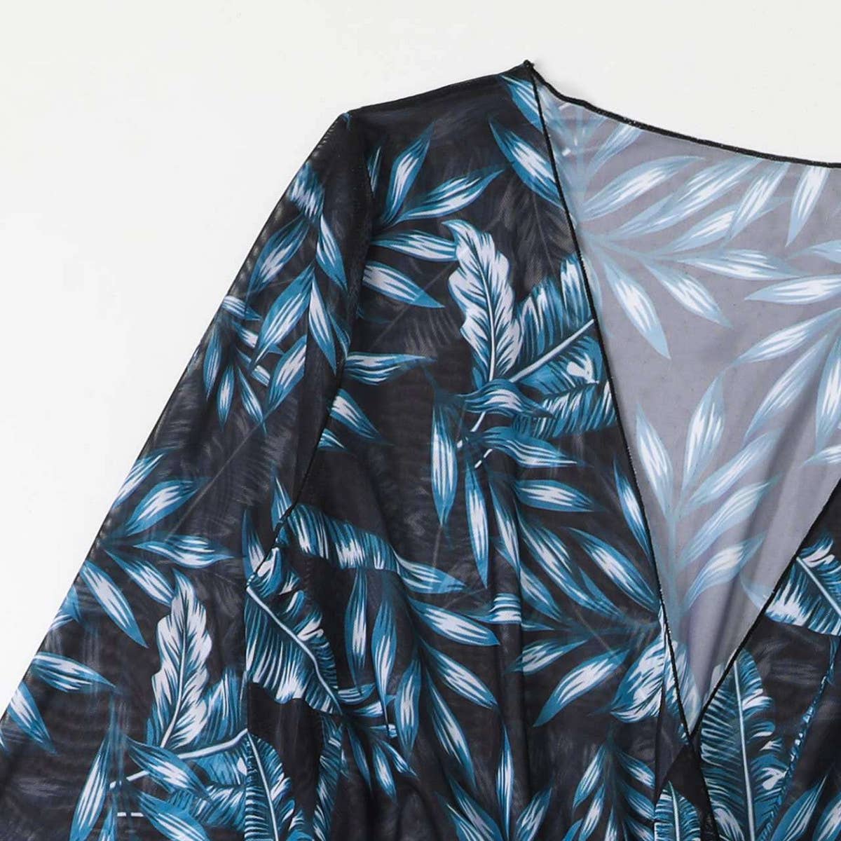 LEAVES SEXY PLUS SIZE SPLIT BIKINI SWIMSUIT_CWMW0223