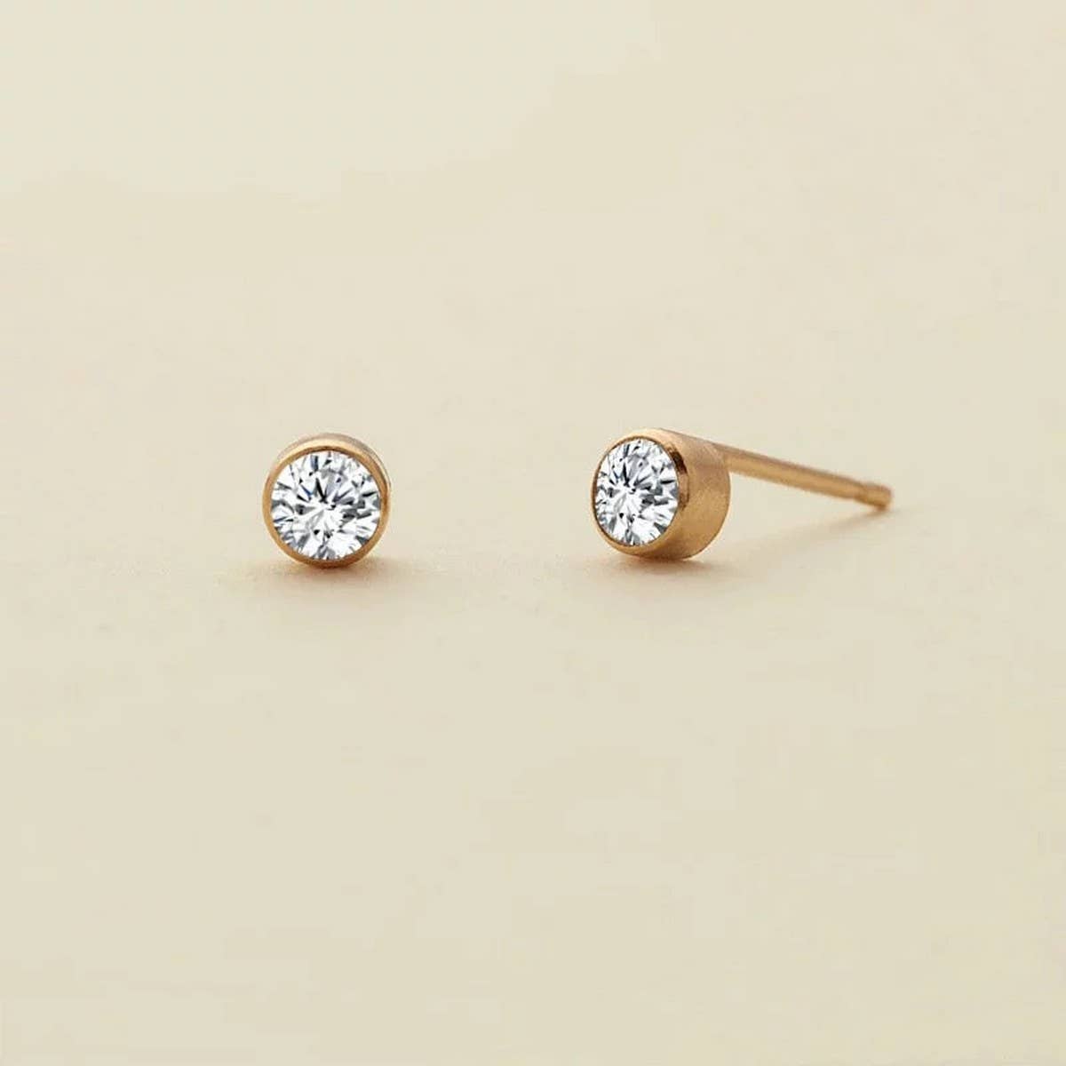 December Simple Colored Zirconia Earrings