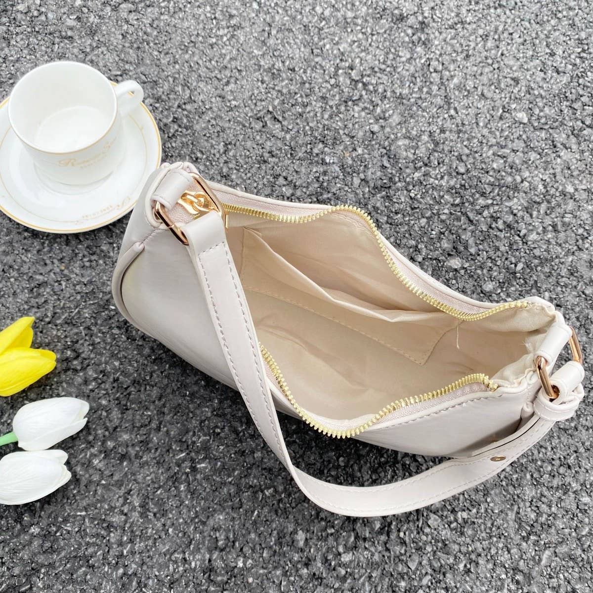 CWAB4835_SIMPLE CASUAL CRESCENT-SHAPED SHOULDER HANDBAG