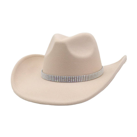 Men & Women Wool Blend Cowboy Fedora Hat Western_CWAH04375