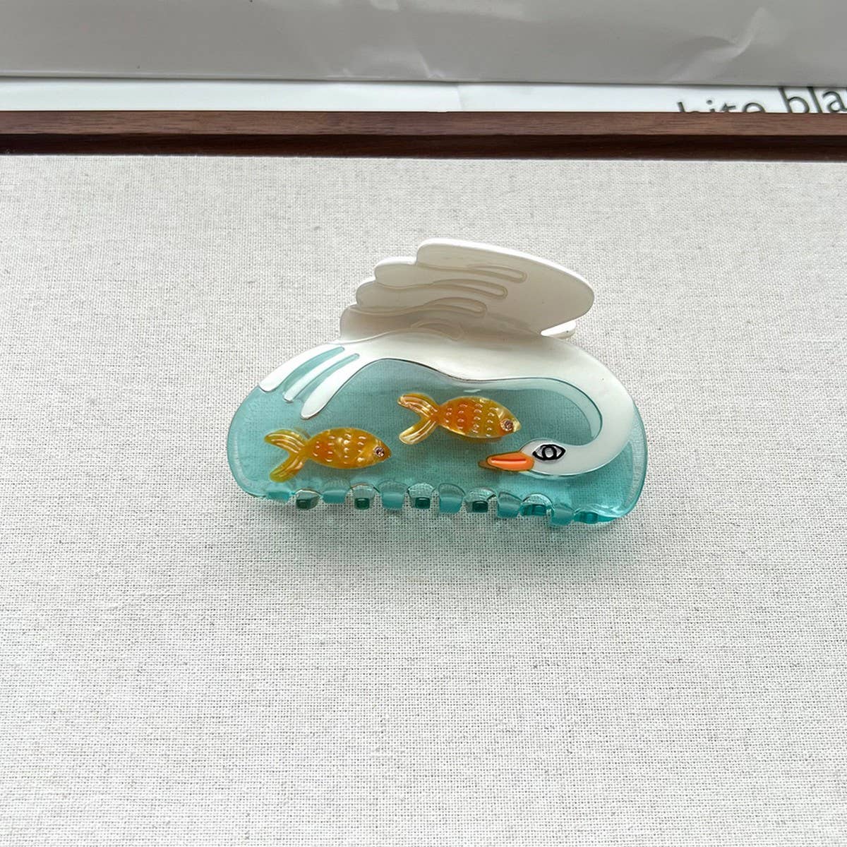 Swan & Star Acetate Hair Clips with Goddess Design