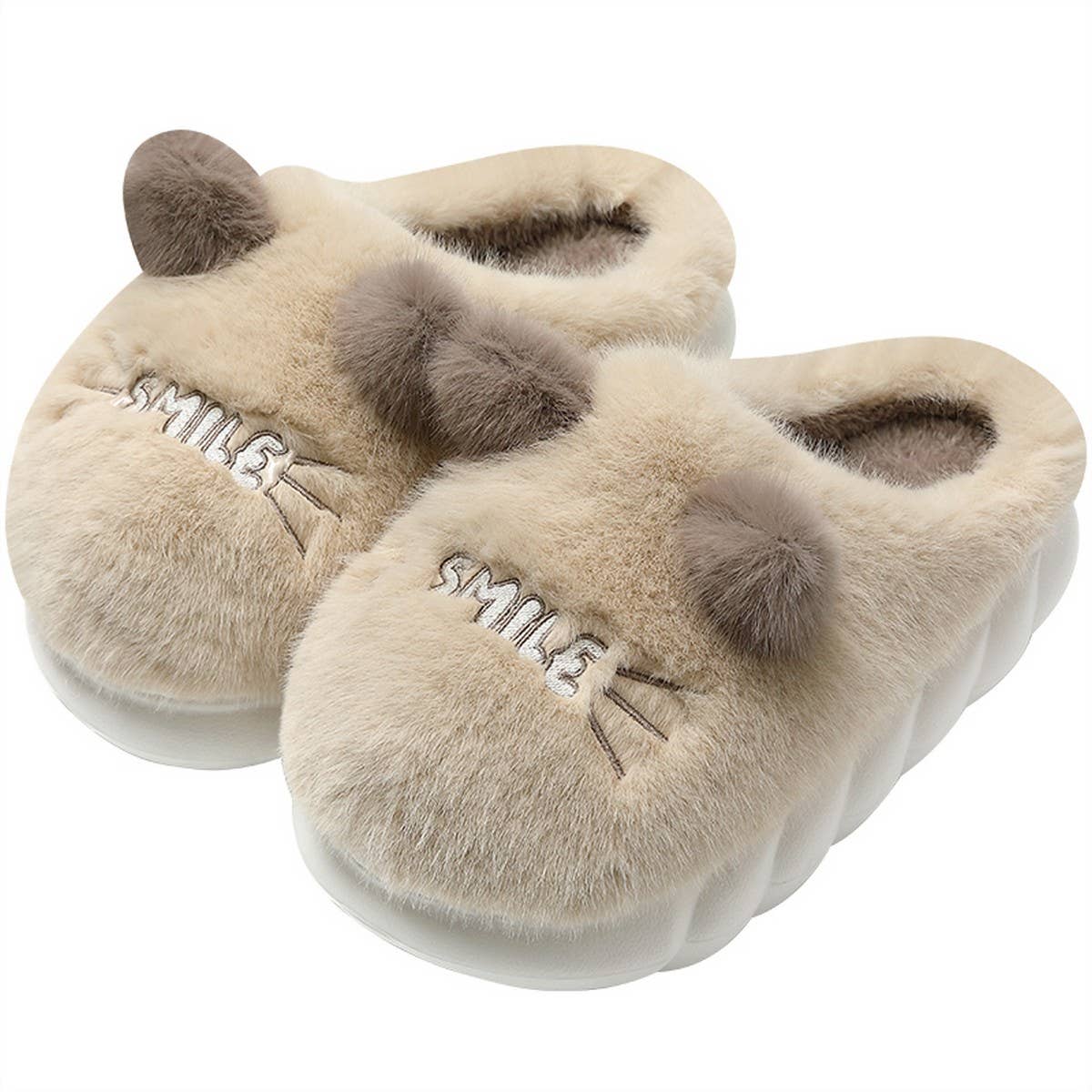 CUTE CAT ANIMAL WARM HOUSE SLIPPERS FUZZY SLIPPER