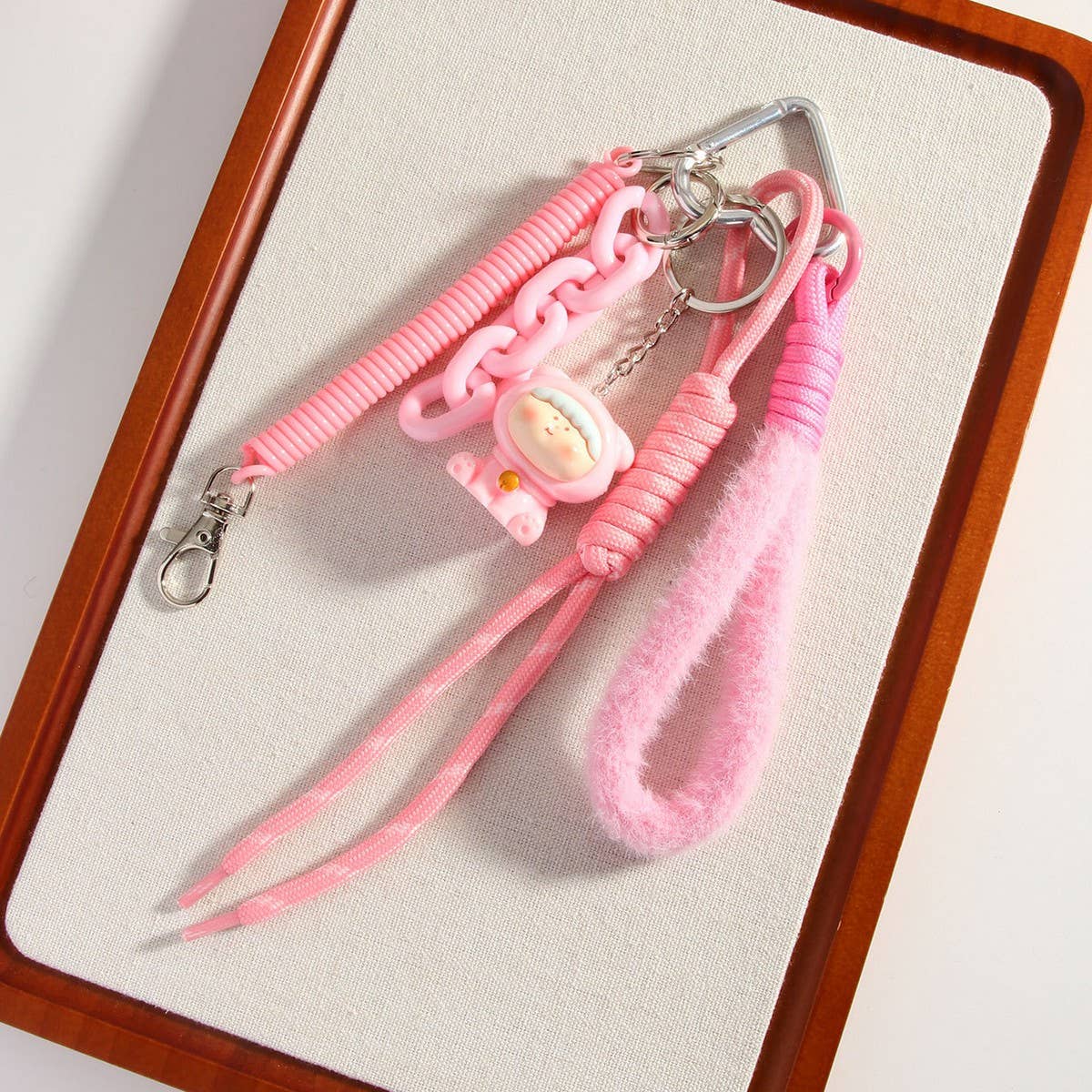 Cute Lilith Bear Braided Strap Keychain Gift