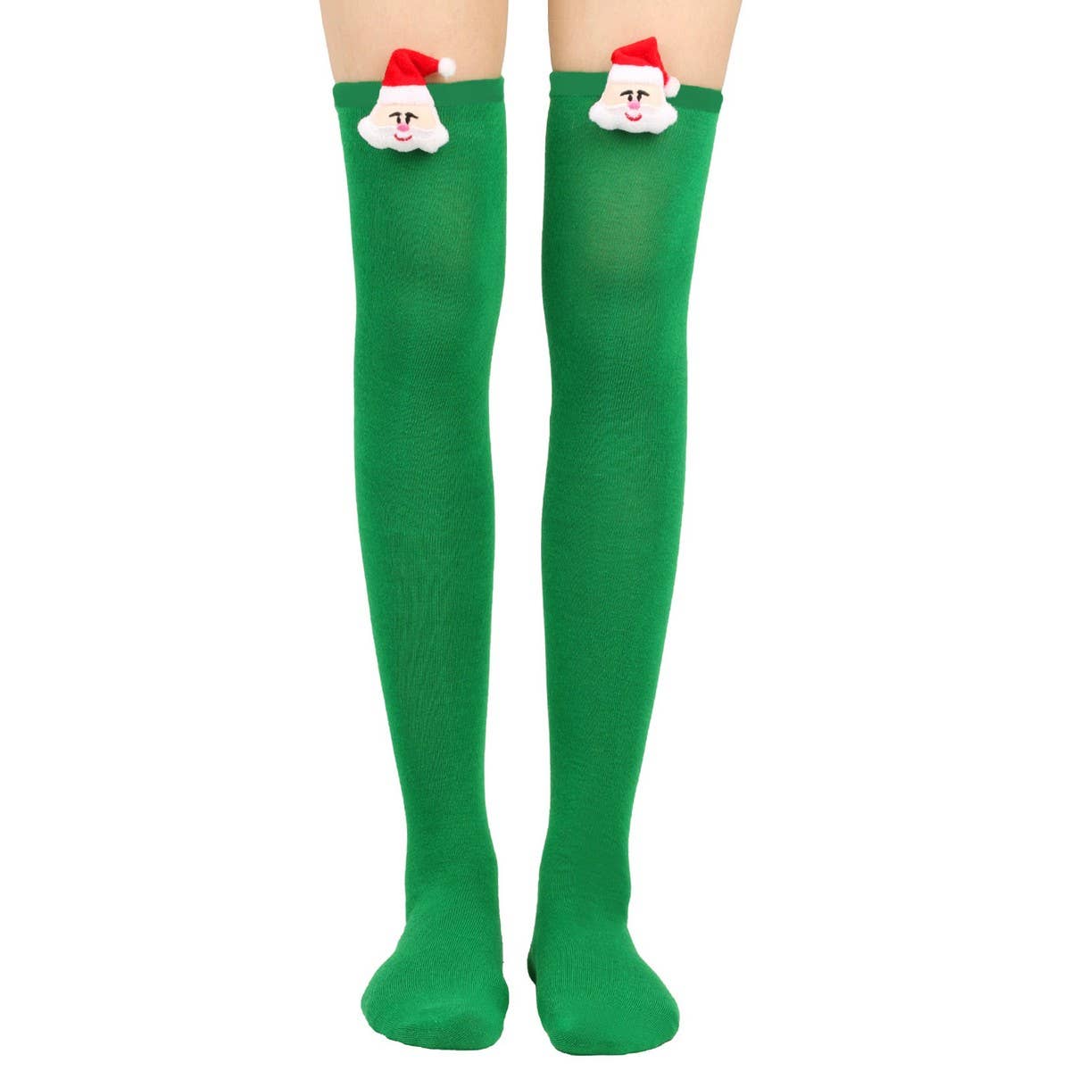 CWMS02686_CHRISTMAS STRIPED KNEE HIGH SOCKS PARTY