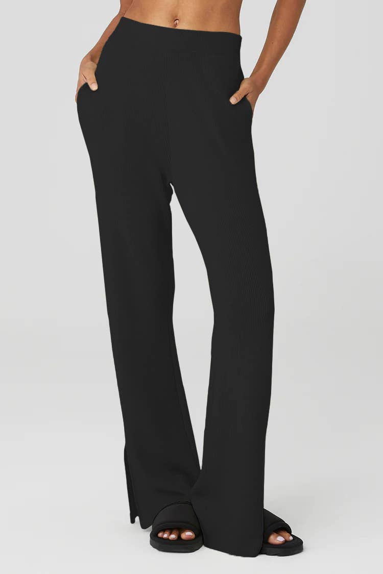 SOLID COLOR LONG LOOSE YOGA PANTS