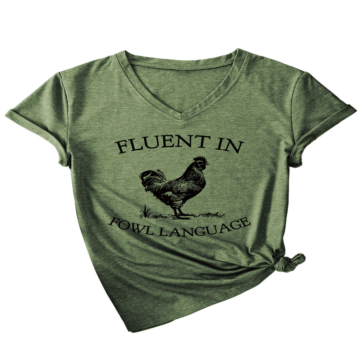 Women??¢s Casual Tee with Chicken Joke Print_CWTTS1479