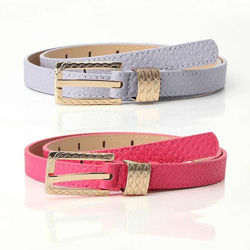 Versatile dopamine-colored women's thin belt