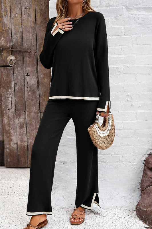 TEMPERAMENT CASUAL SOLID COLOR LONG SLEEVE SUIT_CWSTB0371